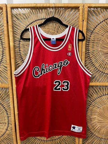 Vtg  Champion NBA Michael Jordan #23 Chicago Bulls 50th Anniversary Gold Jersey Cover