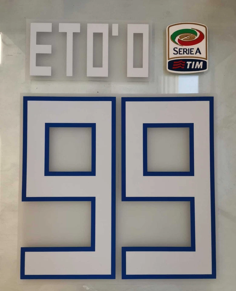 1673/99 STILLSCREEN 2014-2015 SAMPDORIA SET NOME E NUMERO ETO' 99 + PATCH
