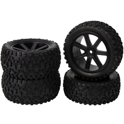Wheels Rims Tires 12mm Hex Hub for Tamiya TT-02B DT-02 HPI HSP 1/10 RC Off-Road - Image 1 of 4