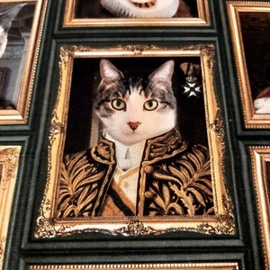 DEKO/DRUCKSTOFF HALF PANAMA  mit KATZEN 100%CO Preis pro 50 x 140 cm - Bild 1 von 7