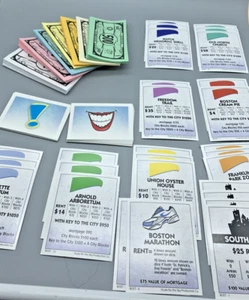 Boston-poly City of Boston Monopoly Juego, Tarjetas y Reemplazos de Dinero Solo - Imagen 1 de 6
