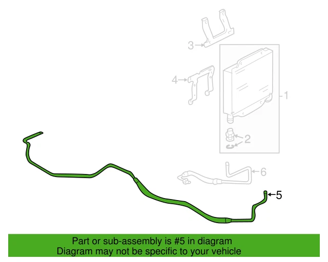 Línea de salida auxiliar de fluidos genuina OEM GM Chevrolet C1500 1993-1995 15982923 Foto 1 de 4