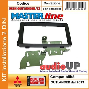 MASCHERINA AUTORADIO ADATTATORE 2DIN MITSUBISHI OUTLANDER 2013> KIT INSTALLATION - Foto 1 di 2