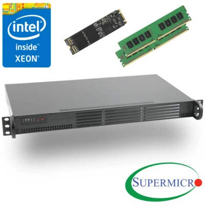 Supermicro Intel Xeon D-1541 8-Core 1U Rackmount 2 x 10GbE, 16GB ECC & 256GB SSD - Image 1 of 3