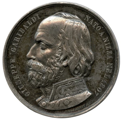ITALY 1860 GIUSEPPE GARIBALDI SICILY EXPEDITION MARSALA LANDING MEDAL 50mm 47g - Image 1 of 4