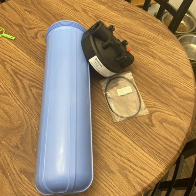 Carcasa de filtro azul grande Pentair Pentek 150233 1 NPT 20 para toda la casa resistente Wa Foto 1 de 4
