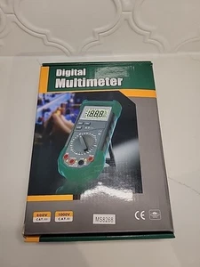 Mastech Digital Multimeter MS8268 Green Black Handheld AC/DC Auto Manual Range - Imagen 1 de 5