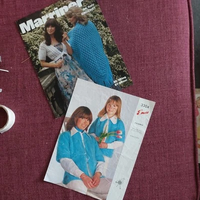 Marriner Women's Shawl/Emu  Crochet & Knitting Patterns, vintage  - Image 1 of 4