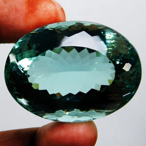 Piedra preciosa suelta corte ovalado aguamarina azul océano natural 230,20 quilates certificada - Imagen 1 de 11