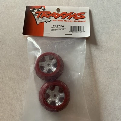 Traxxas SCT Satin Chrome Red Dual Profile Wheel 7072A NEW - Image 1 of 3