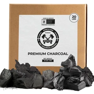 Hardwood Lump Charcoal 100% All Natural Super Premium Burns Hotter, Longer an... - Picture 1 of 6