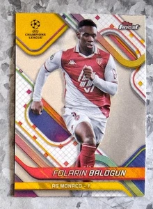 #32 Folarin Balogun 2024-25 Topps Finest UEFA - AS Monaco - Picture 1 of 2