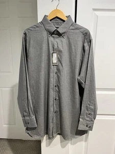 Daniel Cremieux Classics 100% Cotton Gray Long Sleeve Collared Dress Shirt NWT - Picture 1 of 8