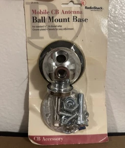 Mobile Cb Antenna Ball Mount Base Radioshack 21-1115 Radio Shack Chrome - Picture 1 of 5