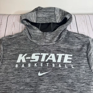 Nike Kansas State Wildcats Hoodie Hooded Sweatshirt K State Basketball Mens XL - Picture 1 of 9