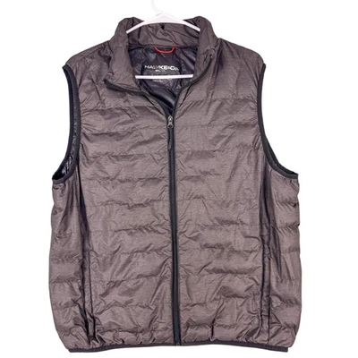 Hawke & Co Sport Vest Mens Medium Gray Puffer Down Blend Quilted Full Zip HDN569 - Image 1 of 4