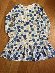 Tea Collection Girls Size 7 Long Sleeve Bottom Ruffle Dress - Picture 1 of 3