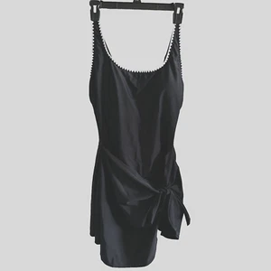 Traje de baño para mujer negro con ribete de ganchillo para baño incorporado talla mediana - Imagen 1 de 11