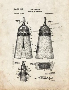 Broom and Mop Combination Patent Print Old Look - Picture 1 of 3
