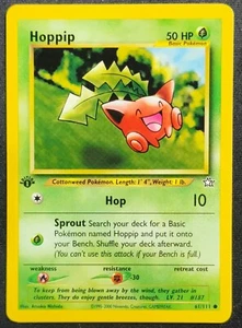 Carta Pokemon Neo Genesis Hoppip 61/111 2000 1° Edizione Wotc Vintage - Foto 1 di 2