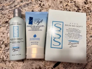 NEW AVON SKIN SO SOFT 2003 HAIR REMOVAL Cream Serum MICROWAVE WAX KIT Face Body - Picture 1 of 9