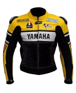 New Yamaha Motorrad Racing Biker Leather Jacket, Yamaha MotoGP leather jacket - Picture 1 of 4