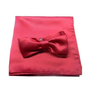 Nœud Papillon Homme Mince Fuchsia Assortie Ensemble Et Sac à Main De Poche Italy - Imagen 1 de 1