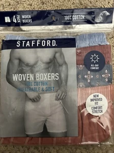 Stafford Woven Boxers Mens Size Small 4 Pack - Picture 1 of 3