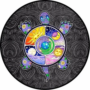 Earth Turtle Spare Tire Cover -Add tire size in NOTES during checkout - Foto 1 di 5