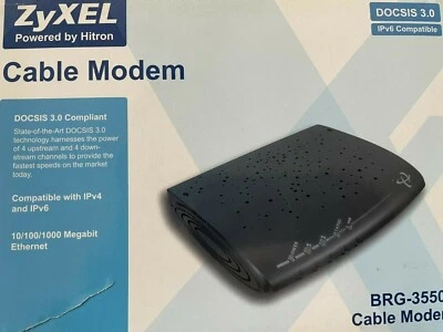Zyxel жилой кабельный модем DOCSIS 3.0 RJ-45, Gigabit Ethernet BRG35503  - Изображение 1 из 4
