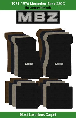 Alfombrillas delanteras y traseras Lloyd Luxe para Mercedes-Benz 280C 71-76 con apliques MBZ Foto 1 de 4