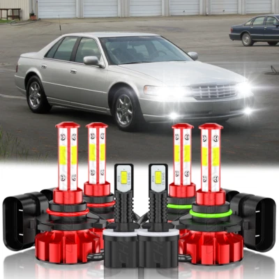 Combo faros LED altos/bajos para Cadillac Deville 2000-2005 + faros antiniebla Foto 1 de 4