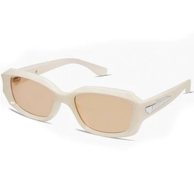 Beige Tint Retro 90's Trendy UV 400 Protection Men Women Cool Y2K Sunglasses - Image 1 of 4