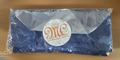 Bufanda de lujo azul MINKY COUTURE, nueva Foto 1 de 3