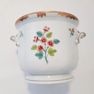 Herend Art Jardinere Hungarian porcelain planter pot vase handcraft gilt handle - Picture 1 of 24