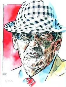 Paul "Bear" Bryant Alabama Crimson Tide 8.5 X 11 Print by Michael Mellett - Picture 1 of 1