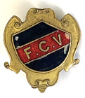 Vintage French Enamel Pin Badge Unknown Organisation 24x25mm (K)