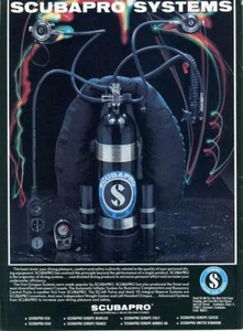 1975 ScubaPro PRINT AD Vintage Tauchen Auto Inflator System für Auftrieb - Bild 1 von 1
