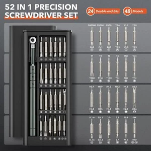 52 in 1 Cacciaviti Precisione Set, Kit Di Riparazione Portatile Con Torx T5 T6 T - Foto 1 di 8