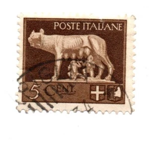 Italy 1929 SC: 216 Brown 5c  Used Stamp - Picture 1 of 1