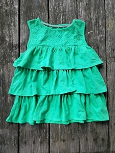 Mini Boden ~ Girls Green Tiered Summer Tank Shirt ~ Size 11-12 - Picture 1 of 6
