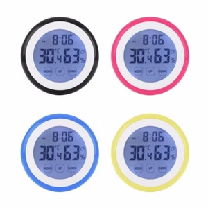 Digital Temperature Humidity Time Function Wall Clocks Backlight For Bedroom - Picture 1 of 39