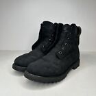 Timberland 8658A Nubuck Black Leather Waterproof Boots Size 10W Primaloft 200G