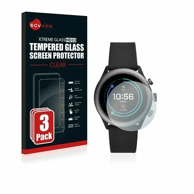 Protector de pantalla de vidrio templado Fossil Sport (43 mm), 3 x Xtreme Glass HD33 Foto 1 de 4
