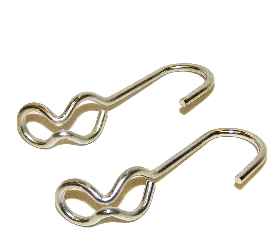 NORTHWEST TARP & CANVAS S J Hooks, Rubber Rope Hooks, Double Eye Hooks, 2 Piece Set - Shipped Fast!