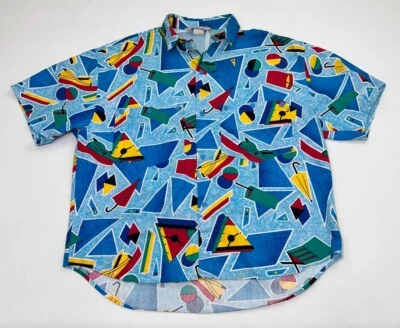 Camisa De Colección Speedo Abstracta Geométrica Zach Salvado por la Campana Arte Pop Talla XL Foto 1 de 4