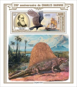 2025 01- CENTRAL AFRICA - CHARLES DARWIN 215TH I 1V complet set MNH ** T - Picture 1 of 1