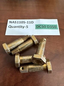 Qty-5 NAS1105-11D High Shear Bolt. New. DC50 D350 - Picture 1 of 2