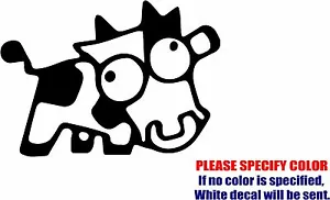 Cow JDM Werks Decal Sticker JDM Funny Vinyl Car Window Bumper Truck Wall 12" - Picture 1 of 3