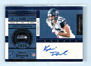 2011 Playoff Contenders #149 Kris Durham Auto RC - Foto 1 di 2